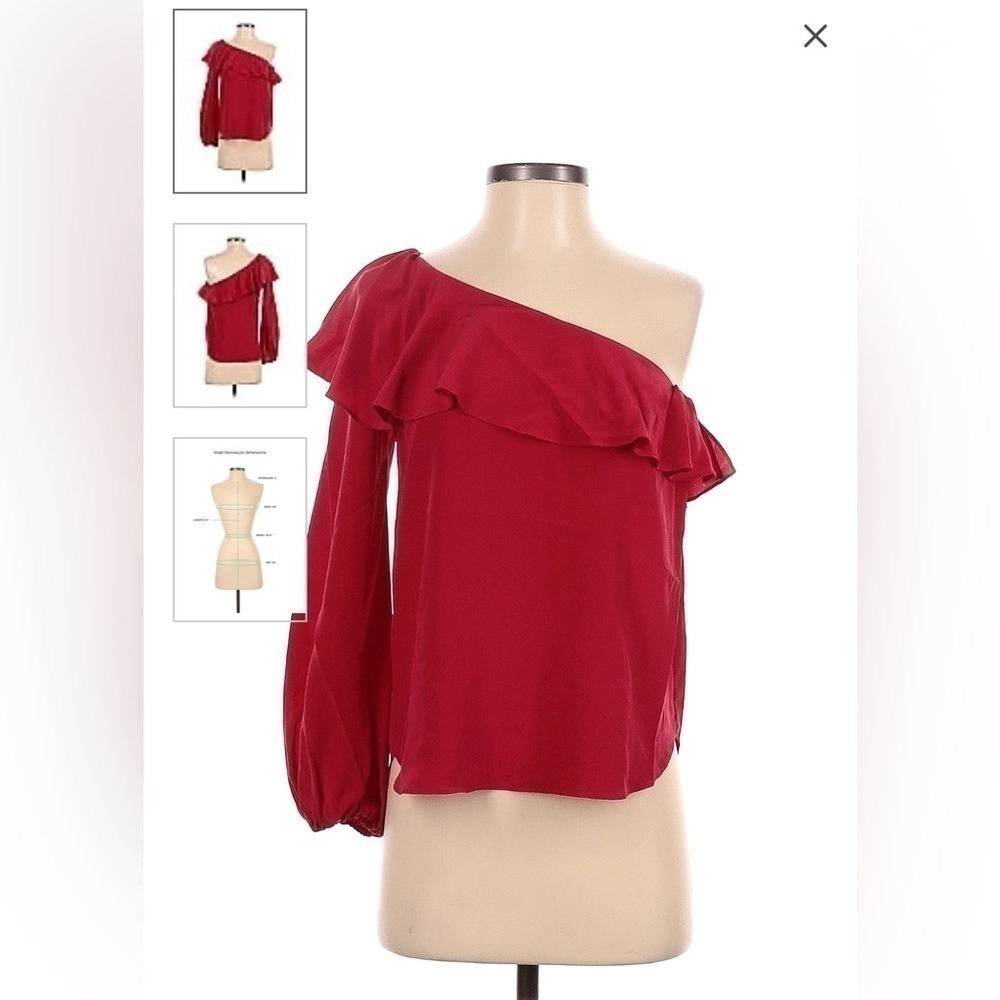 Amanda Uprichard Red Silk for Craft Use
